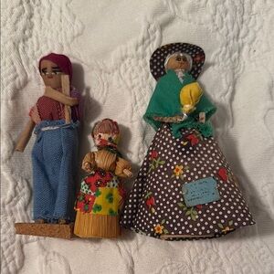 Handcrafted Folk Art Dolls Set